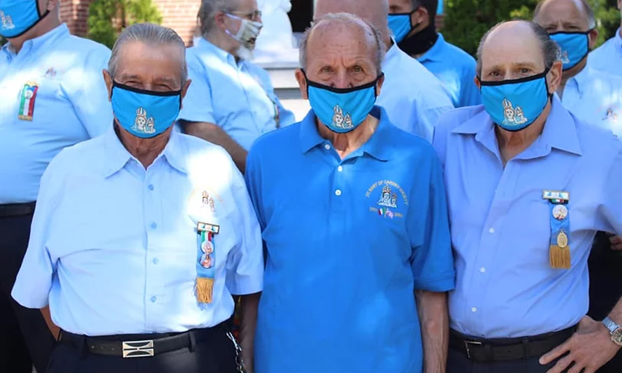 St Mary of Cameron members wearing Masks