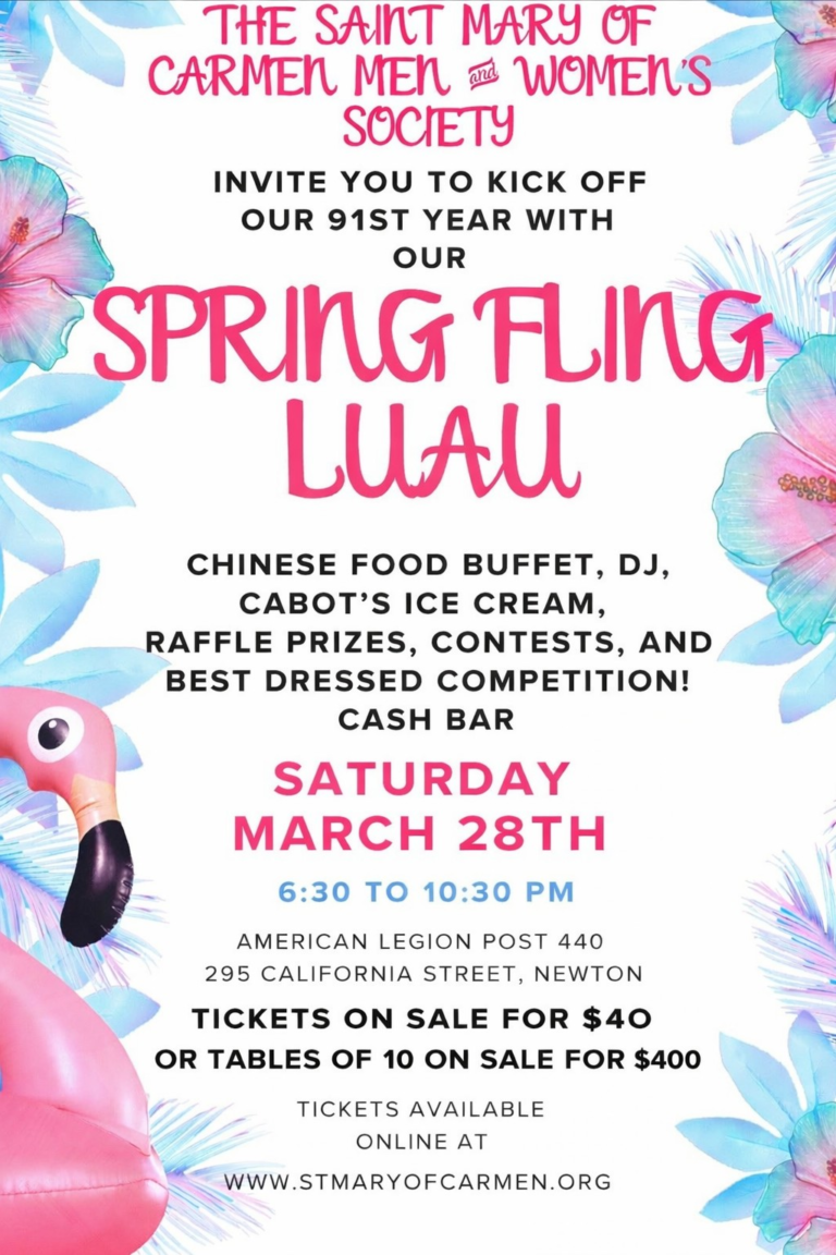 Spring Fling Luau Flyer
